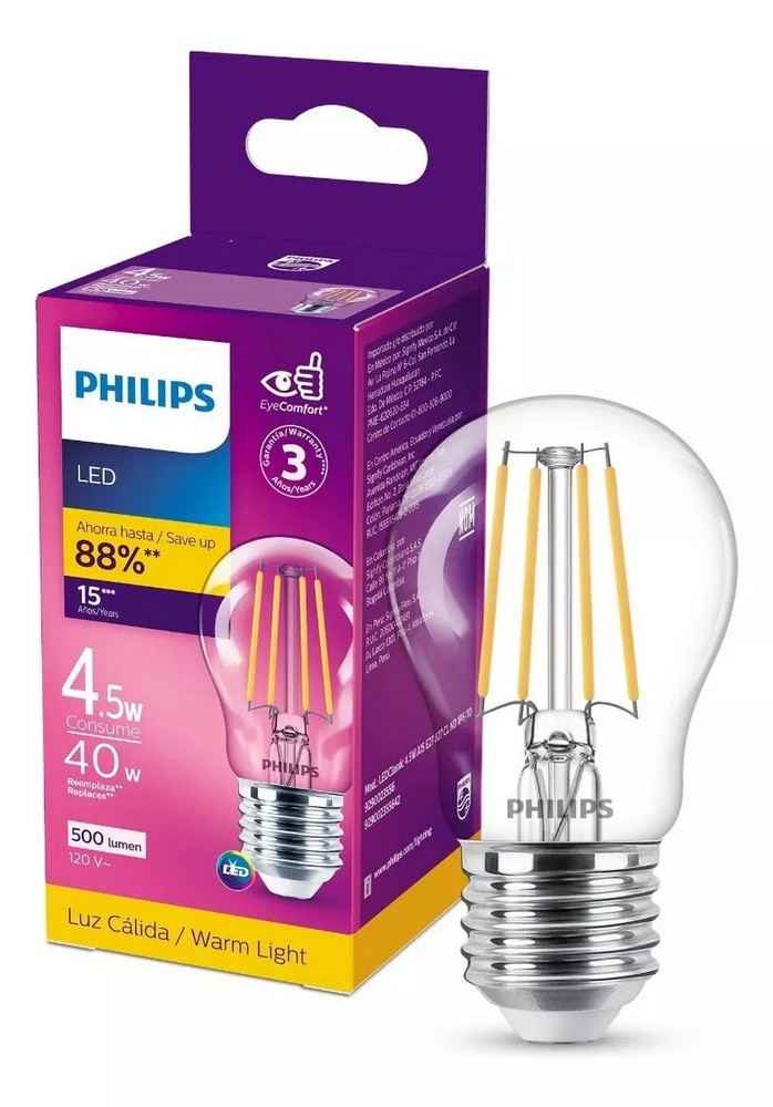 FOCO LED PHILIPS LEDCLASSIC 4.5W A15 BASE E27