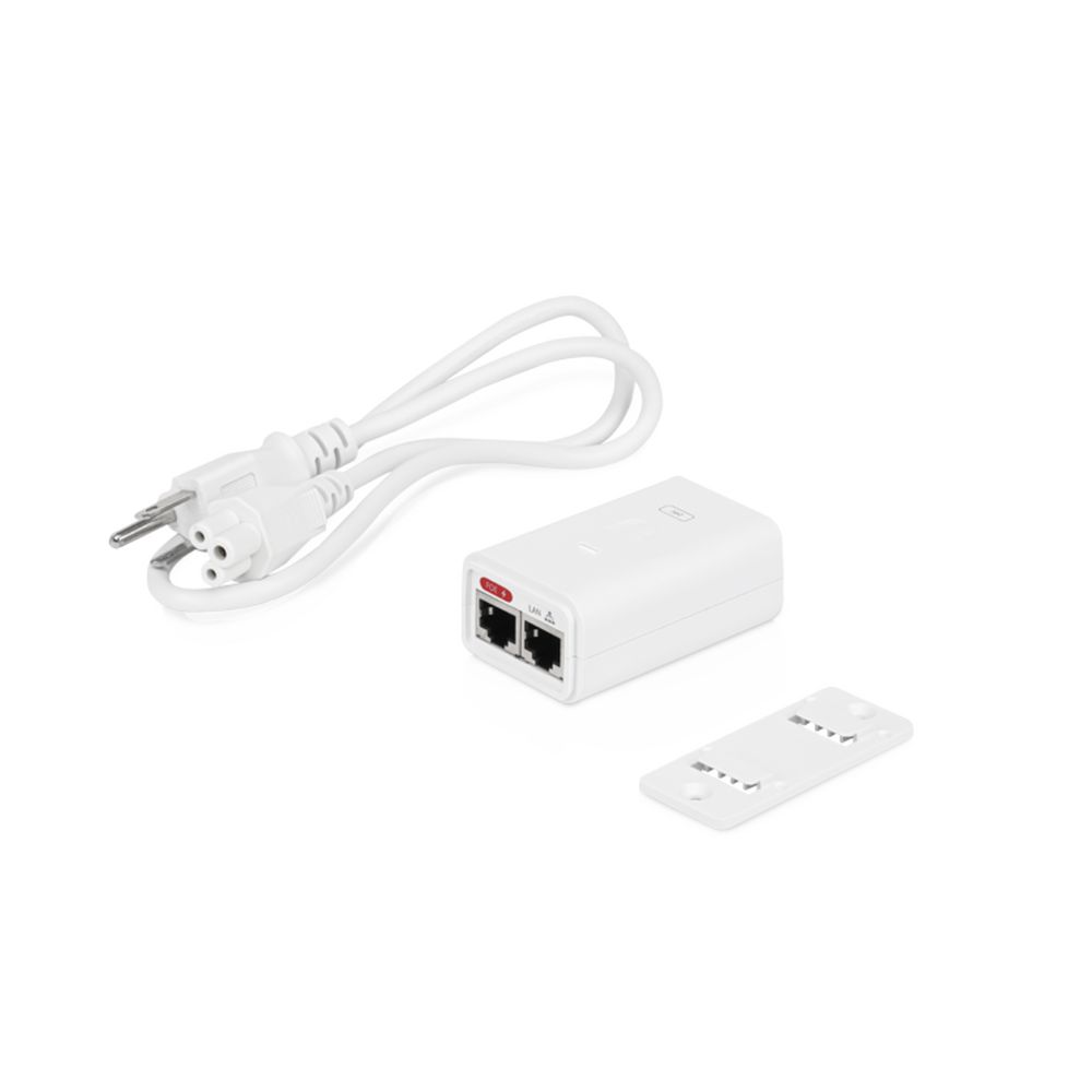 Adaptador PoE Ubiquiti Gigabit de 24 VDC, 0.3 A UBIQUITI POE-24-7W-G-WH