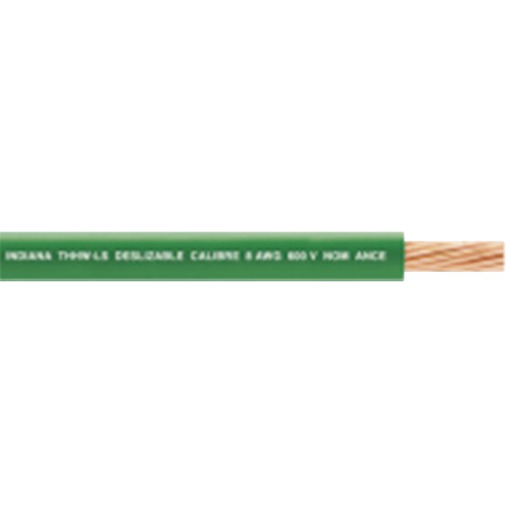 Cable Eléctrico de Cobre Recubierto THW-LS Calibre 14 AWG 19 Hilos Color Verde (100 metro) SLY315GRN100