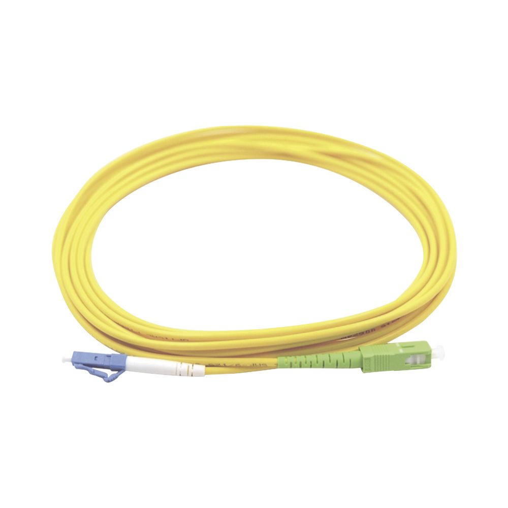 Jumper de Fibra Óptica Monomodo LC/UPC SC/APC Simplex, color amarillo 1 metro LINKEDPRO LPFOLCUSCA01