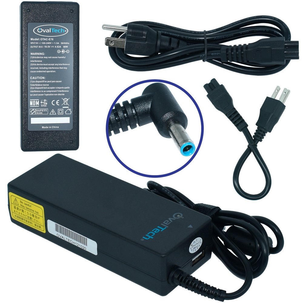 ADAPTADOR DE CORRIENTE PARA LAPTOP HP 90WATTS PUNTA AZUL OTAC-E76