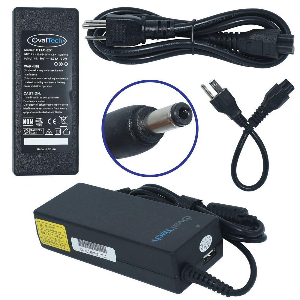 ADAPTADOR DE CORRIENTE PARA LAPTOP HP OVALTECH OTAC-E51 90WATTS
