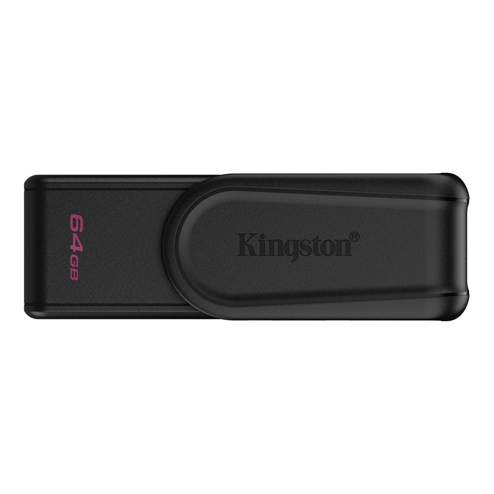 MEMORIA FLASH USB KINGSTON DATA TRAVELER EXODIA S 64GB GEN 1 3.2 TIPO A C/TAPA GIRATORIA NEGRO DTXS/64GB