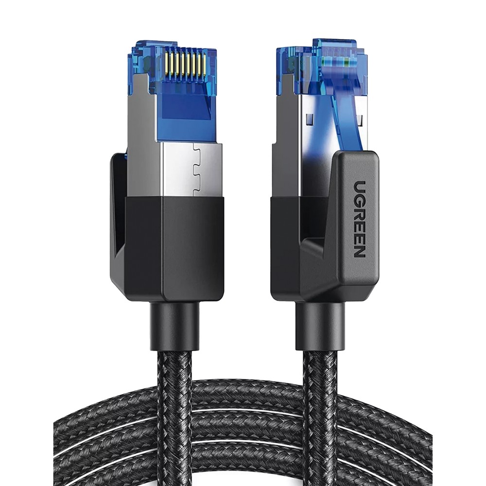 Cable Ethernet Cat8 CLASS F/FTP Redondo con Malla de Nylon 2 Metros (6.56 Pies)