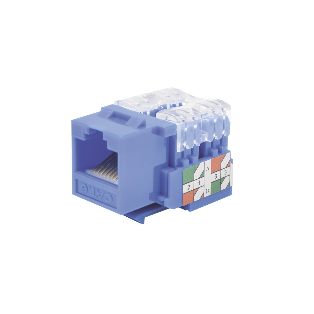 Módulo Jack 110 Cat6, Keystone para faceplate - Color Azul LPKJ601BU