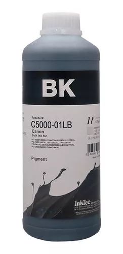 TINTA NEGRO PARA IMPRESORA CANON 1 LITRO INKTEC C5000-01LB