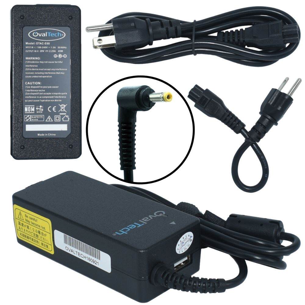 ADAPTADOR DE CORRIENTE PARA LAPTOP LENOVO OVALTECH OTAC-E68 40W