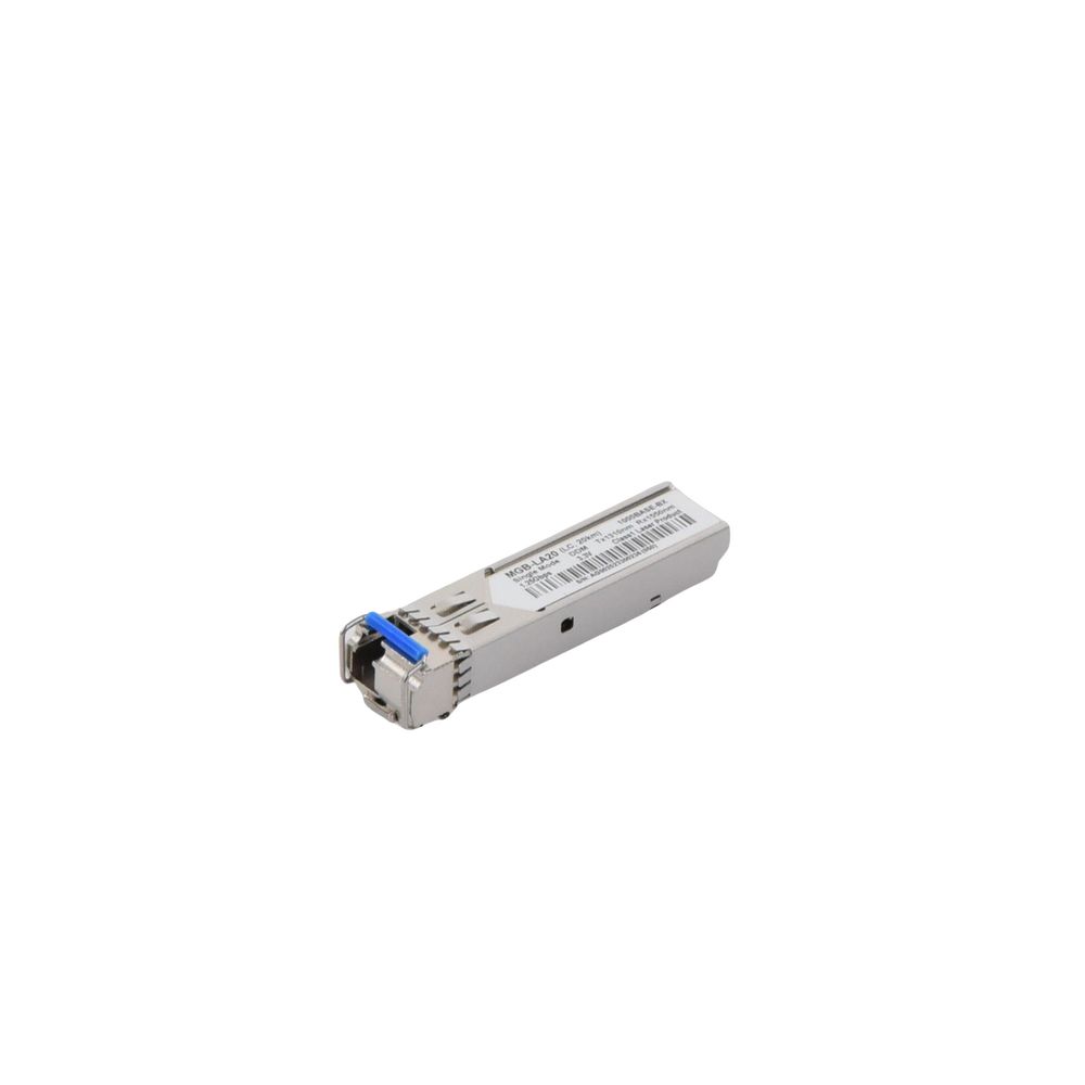 Transceptor MGB-LA20 WDM mini-Gbic SFP 1G LC TX:1310nm RX:1550 para fibra Mono Modo 20 Km, Requiere MGB-LB20