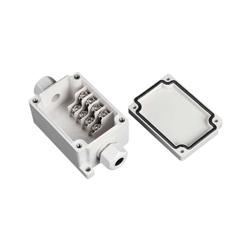 Caja de Conexión Exterior con Conexión Lateral para 4 Líneas (doble tornillo). Incluye Glándulas PSTTJ4P