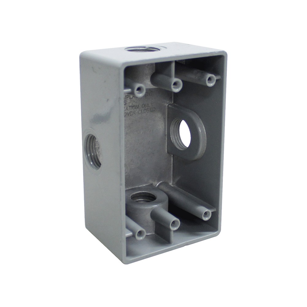 Caja Condulet FS de 1/2PULG con cuatro bocas a prueba de intemperie RR474