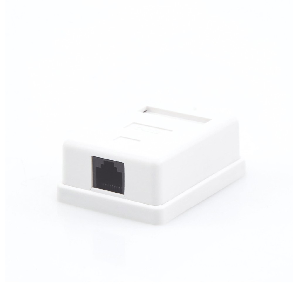 Caja de pared con 1 puerto Keystone, incluye Jack Cat5e LPWP6034