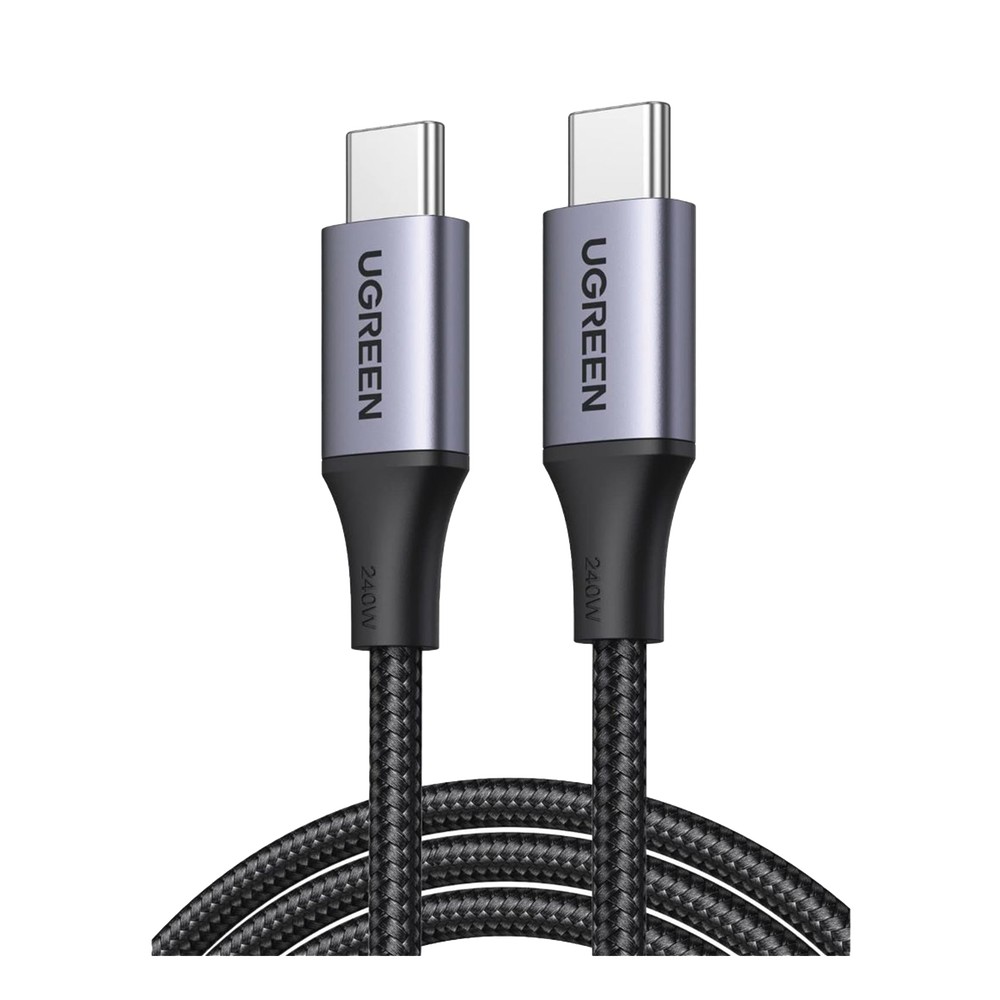Cable USB-C a USB-C | 2 Metros | Potencia de Carga 240W | 48V/5A | PD3.1 /3.0 | 480 Mbps | Chip E-Market | Carcasa de Aluminio | Nylon Trenzado 90440