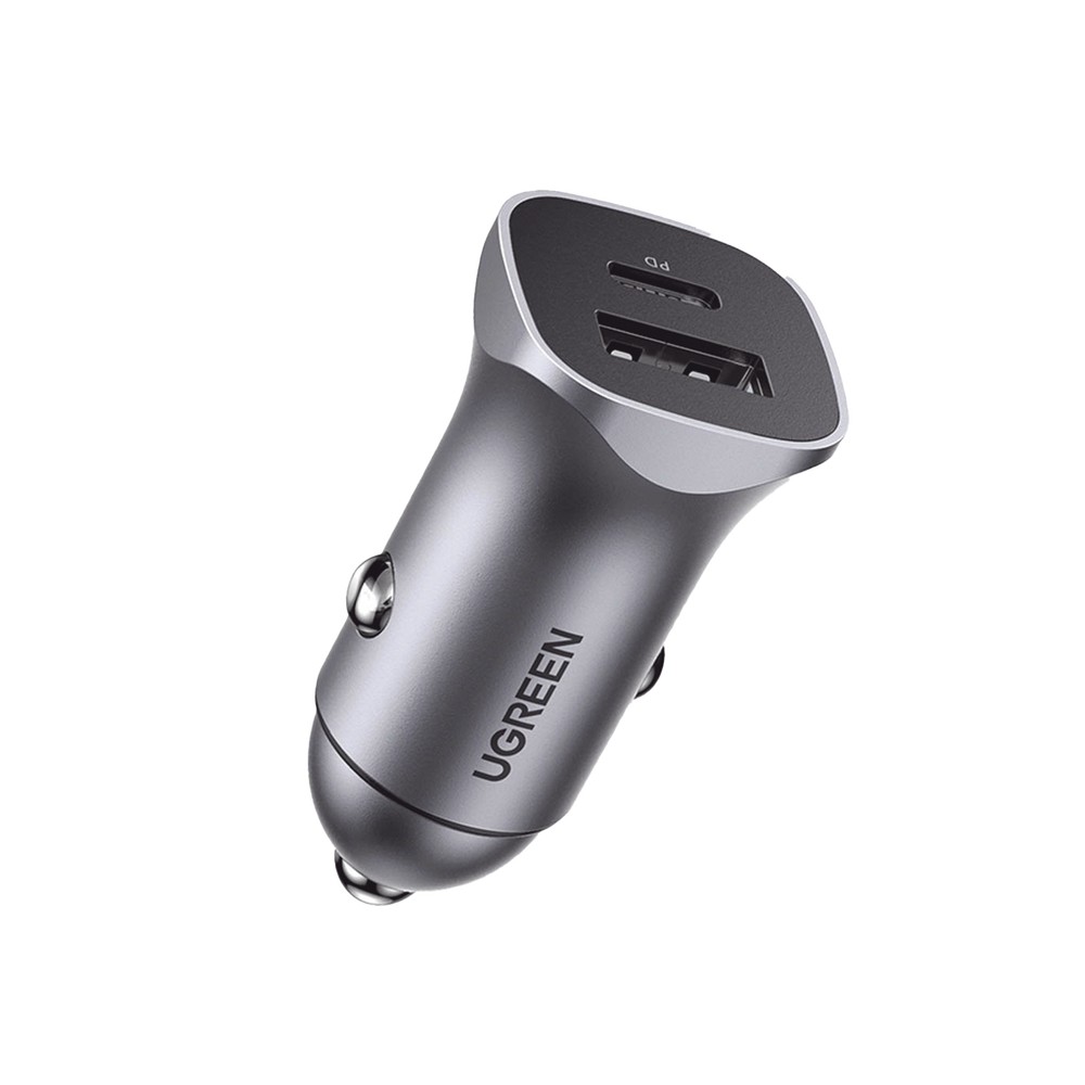 Cargador de Auto 30W | 2 Puertos USB-A y USB-C | Carga Rápida | Compatible con Vehículos de 12 y 24 VCD | PD3.0, QC4.0, SCP, PPS | Indicador Led | Diseño Compacto | Chip Inteligente | Caja de Aluminio.