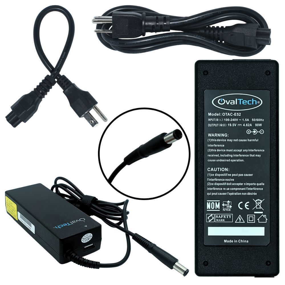 ADAPTADOR DE CORRIENTE PARA LAPTOP DELL OVALTECH OTAC-E52 90WATTS