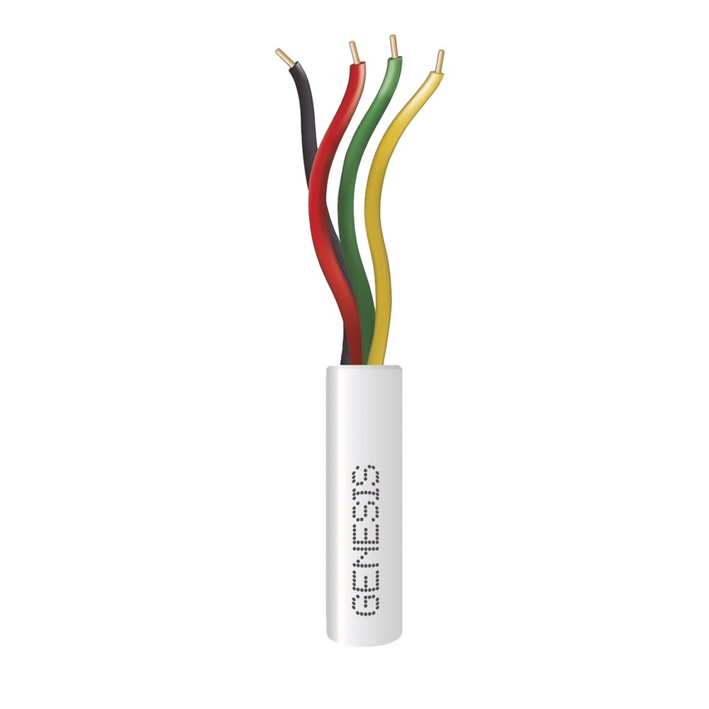 Alambre de Cobre / 4 x 22 AWG / Tipo CM-CL2 / Para Interior / Color Blanco 11031101