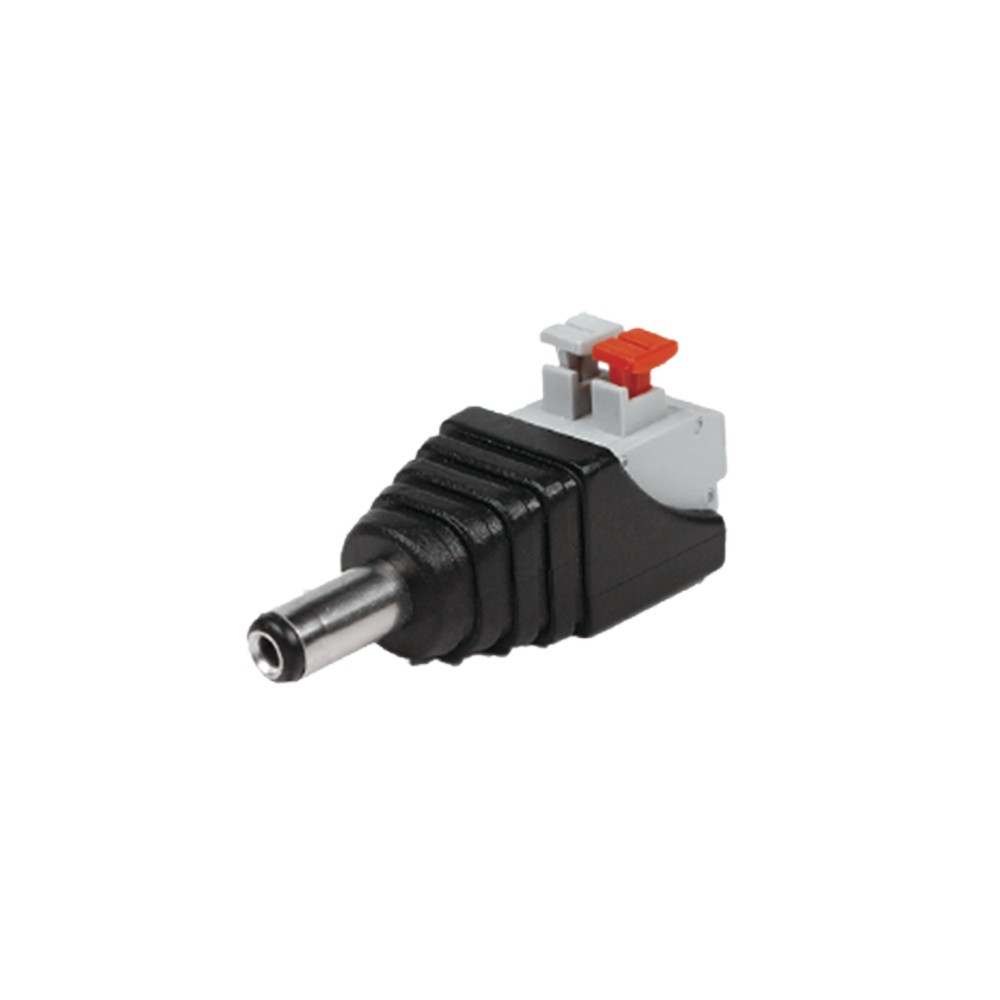 Adaptador tipo Jack de 3.5 mm Macho Polarizado de 12 Vcc con Terminales de Presión JR52X