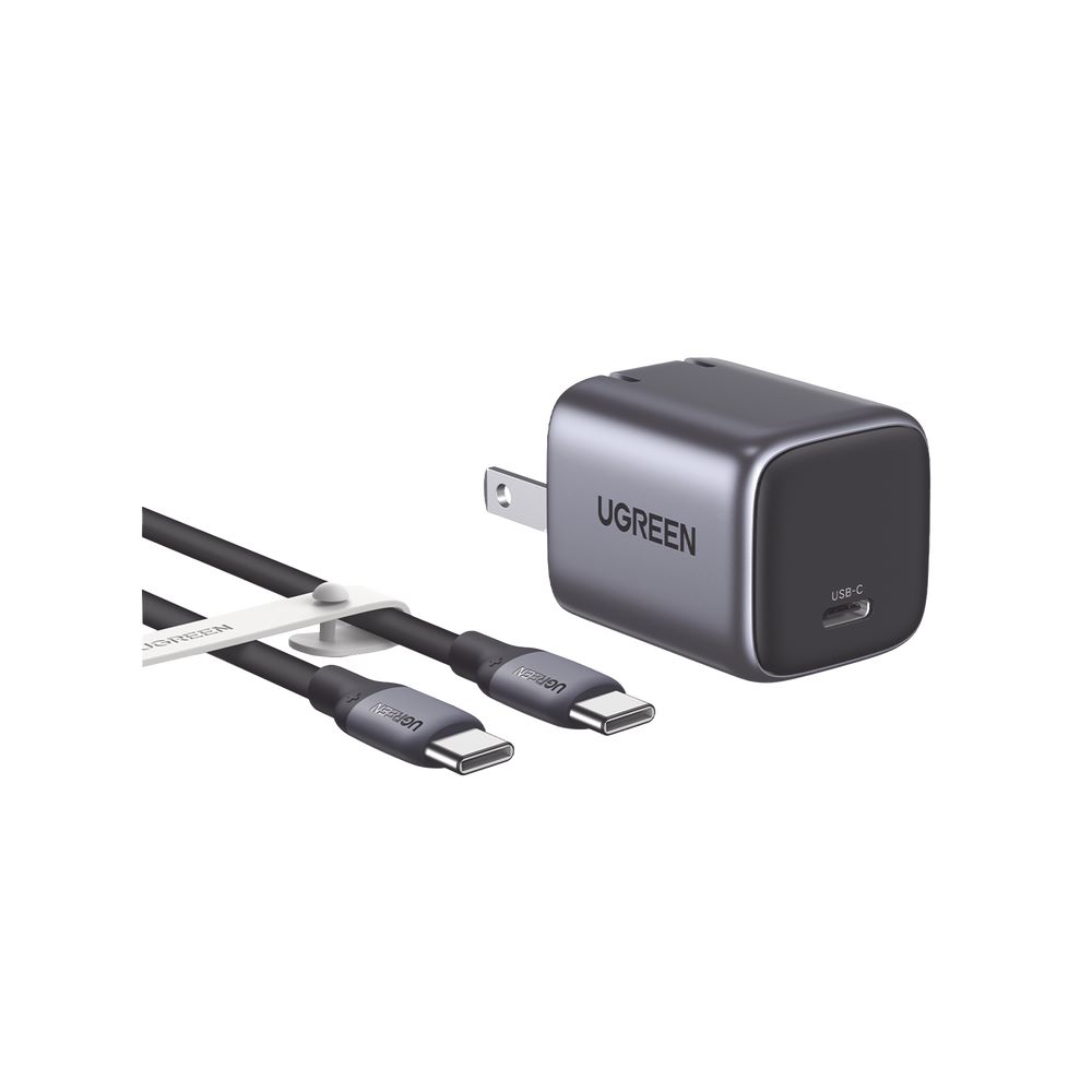 COMBO CARGADOR MINI NEXODE 30W PD CON CABLE USB-C  CARGA RAPIDA UGREEN CD319 25256