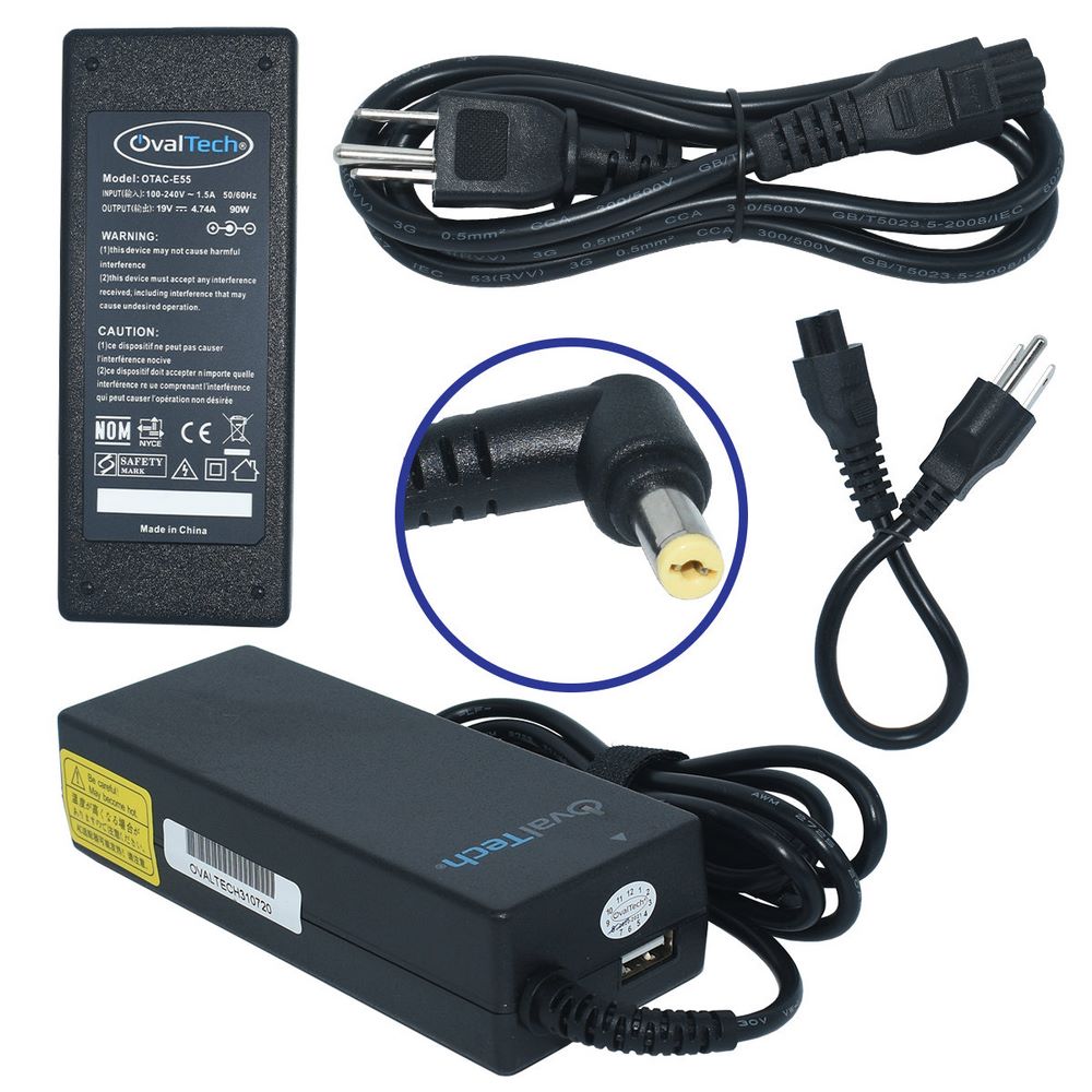 ADAPTADOR DE CORRIENTE PARA LAPTOP ACER OVALTECH OTAC-E55