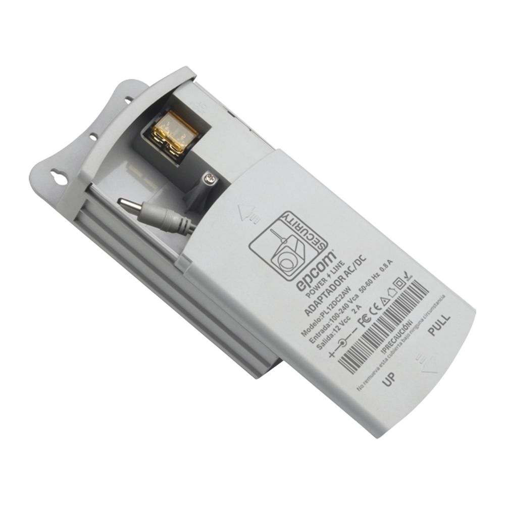 Fuente de Poder para Exterior / 12 Vcc / 2 Amp / 1 Salida / Voltaje de Entrada de 100 - 240 VCA EPCOM PL12DC2AW
