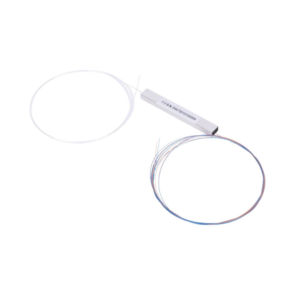 Splitter (Divisor Óptico) Balanceado tipo FBT, 1x2, 50/50 para fusión (sin conectores) FIBERHOME WBC-S-102(50:50)-N10-N10-GJ