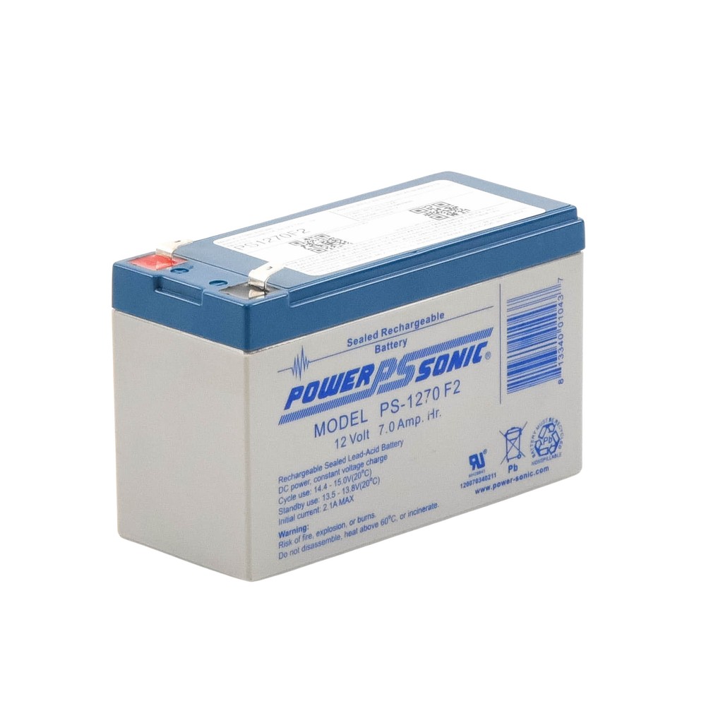Batería 12V, 7AH, Para Respaldo, Tecnologías AGM/VRLA, 5 Años Vida Útil, Terminales F1 PS-1270-F1