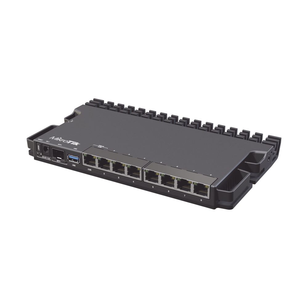 RouterBoard, CPU 4 Núcleos, 8 Puertos Gigabit, 1 SFP+, Solo RouterOS v7 MIKROTIK RB5009UG+S+IN