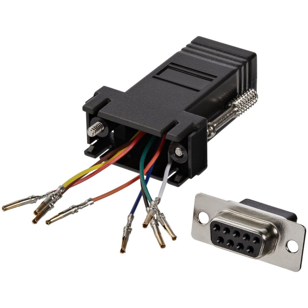 ADAPTADOR MODULAR SERIAL DB9 A RJ45 HEMBRA A HEMBRA GC98FF