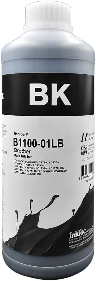 TINTA NEGRO PARA IMPRESORA BROTHER 1 LITRO INKTEC B1100-01LB