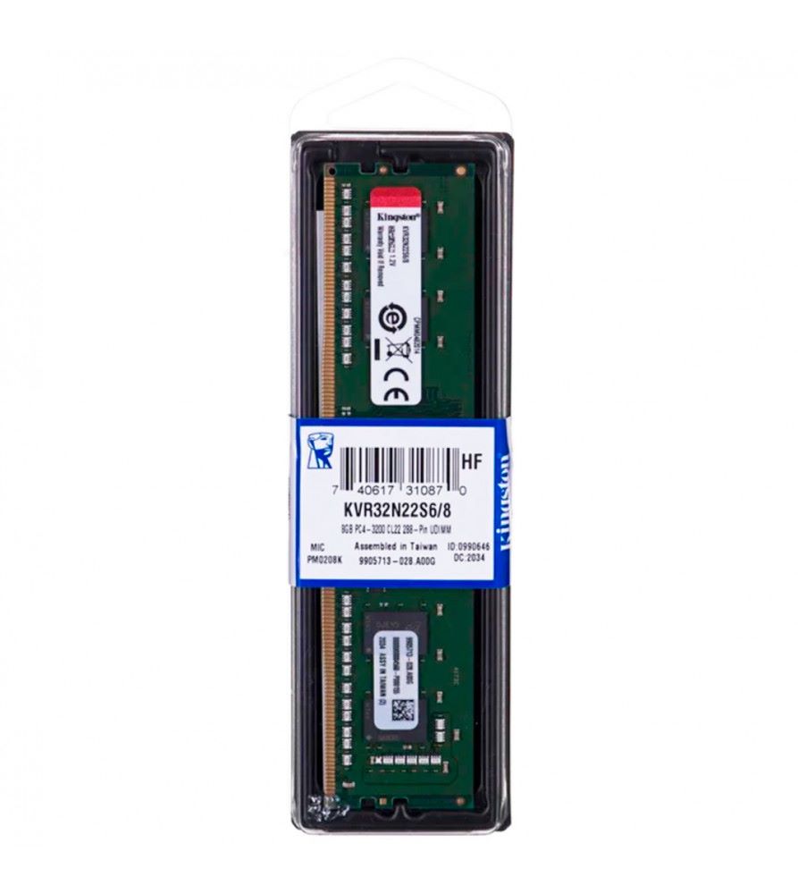 MEMORIA RAM KINGSTON UDIMM DDR4 8GB 3200MHZ PC4-3200 CL11
