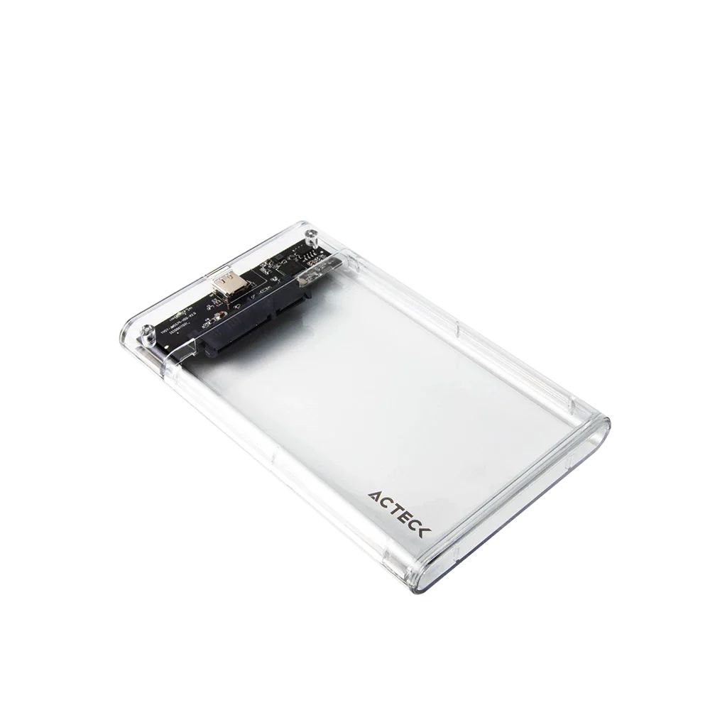 CARCASA PARA DISCO DURO USB C 3.2 ACTECK ARMOR CLEAR HC440 