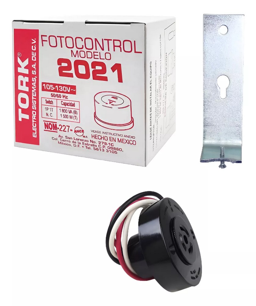 KIT FOTOCELDA Y RECEPTACULO TORK CON MENSULA GALV 110V