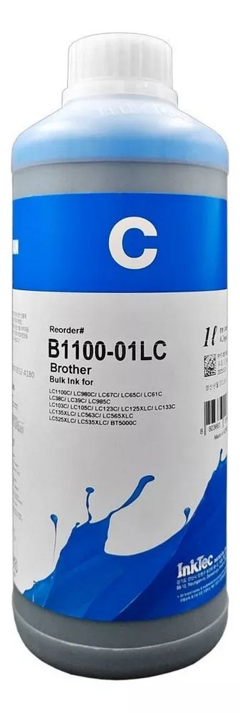 TINTA CYAN PARA IMPRESORA BROTHER 1 LITRO INKTEC B1100-01LC
