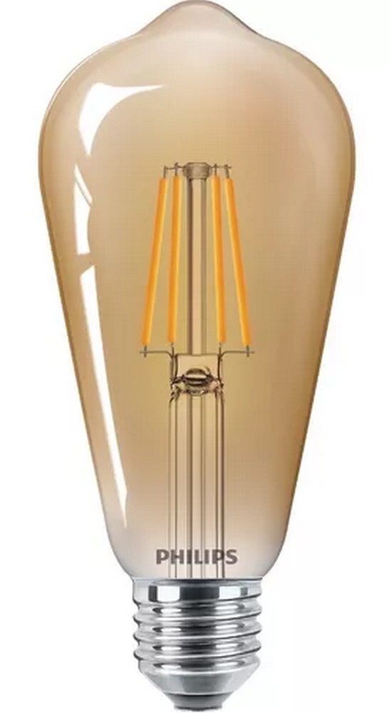 Foco Vintage Led 4w Luz Ambar 2500k Philips ST64