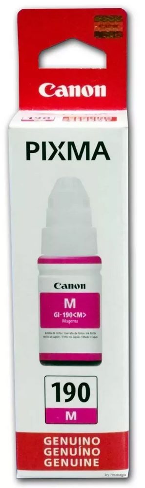 BOTE DE TINTA DE 70ML CANON 190M COLOR MAGENTA GI-190 M