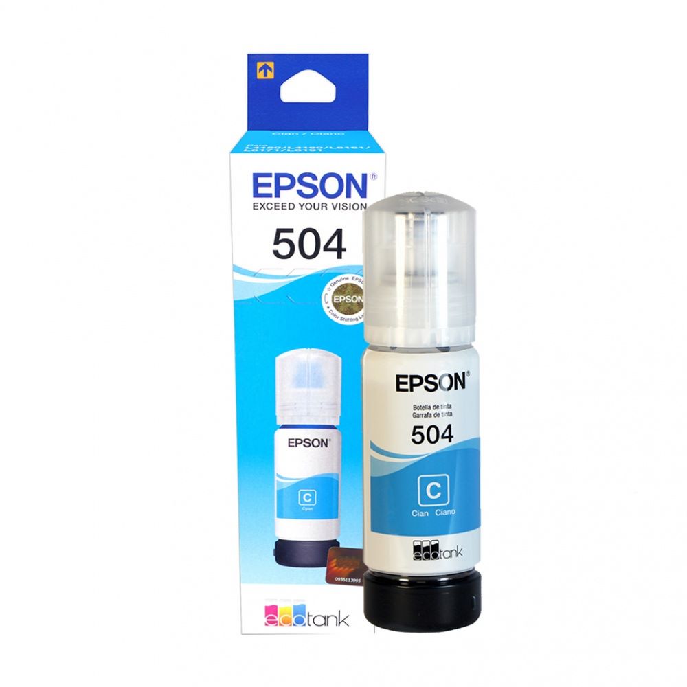 BOTE DE TINTA DE 70ML EPSON 504 COLOR CYAN