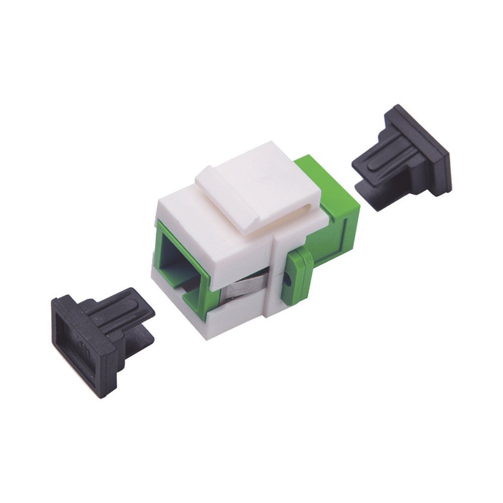 Acoplador Keystone de fibra óptica Monomodo SC/APC Simplex a SC/APC LPFOAD6150