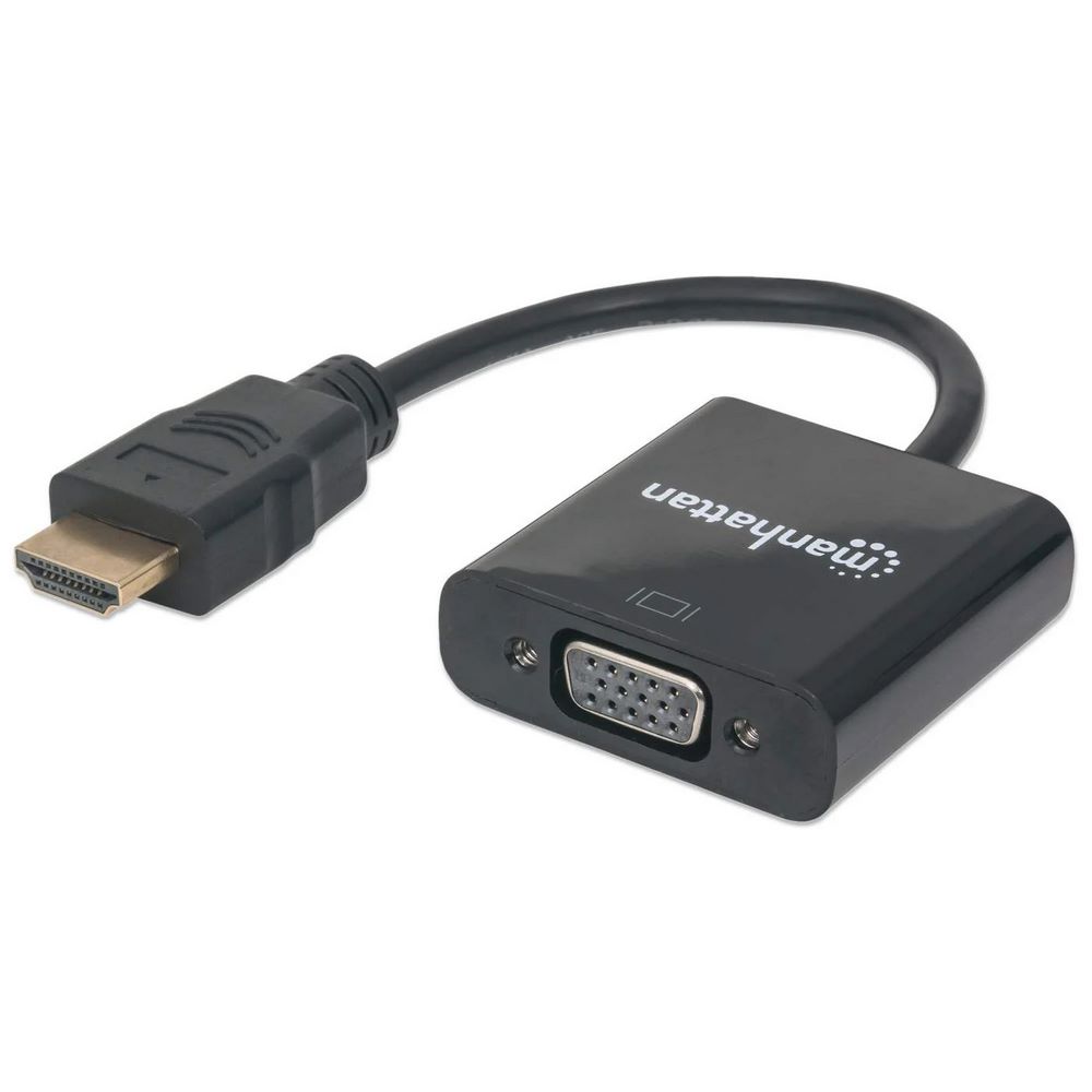 CABLE  CONVERTIDOR  MANHATAN HDMI VGA HD15 MACHO.