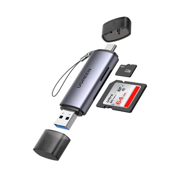 LECTOR DE TARJETAS USB-C USB-A MICROSD 2en1 UGREEN 50706