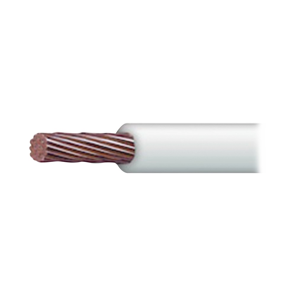 Cable Eléctrico 10 awg color blanco,Conductor de cobre suave cableado. Aislamiento de PVC, autoextinguible. BOBINA 100 MTS SLY304WHT100