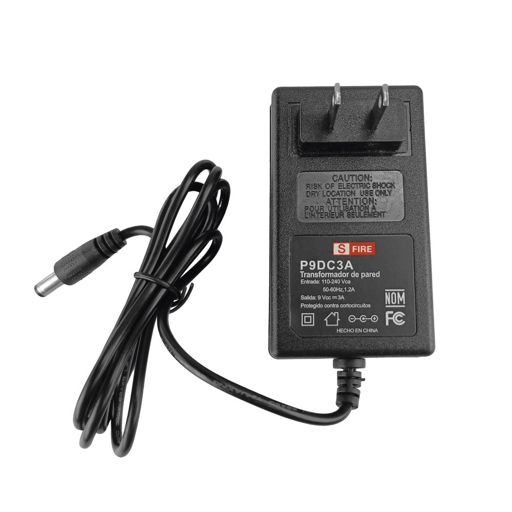 9 Vcc / 3 A / Adaptador de voltaje / Voltaje de Entrada de 100-240 Vca / Para Usos Múltiples EPCOM P9DC3A