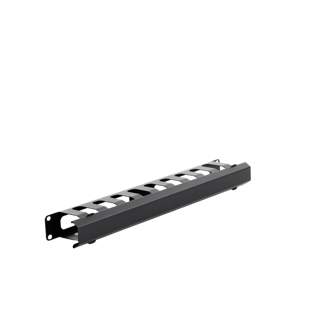 Organizador de Cables Horizontal de 1U para Rack de 19\" con Cubierta Metálica LPCM04