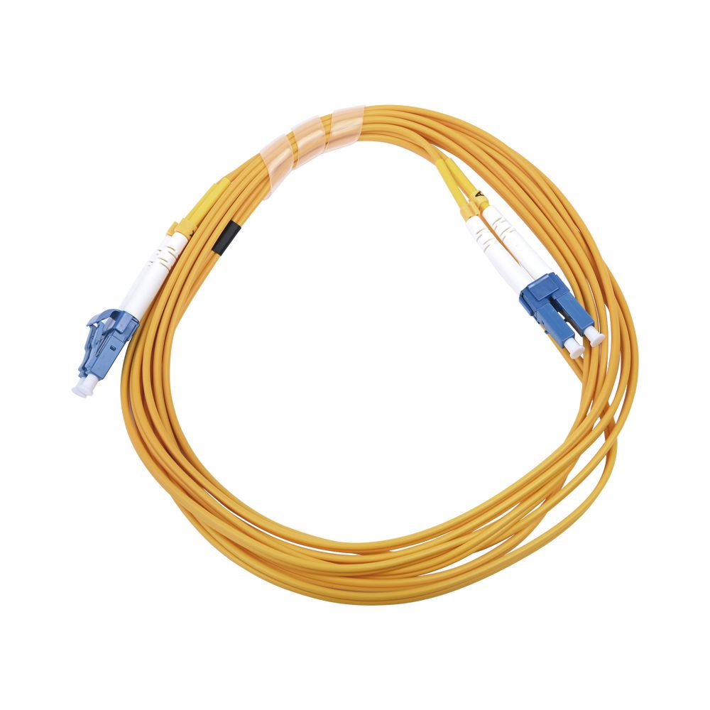 Jumper de Fibra Óptica Monomodo 9/125 LC/UPC-LC/UPC, PVC, 2.0 mm, Dúplex, amarillo, 3 metros LINKEDPRO LPFOLCULCU03