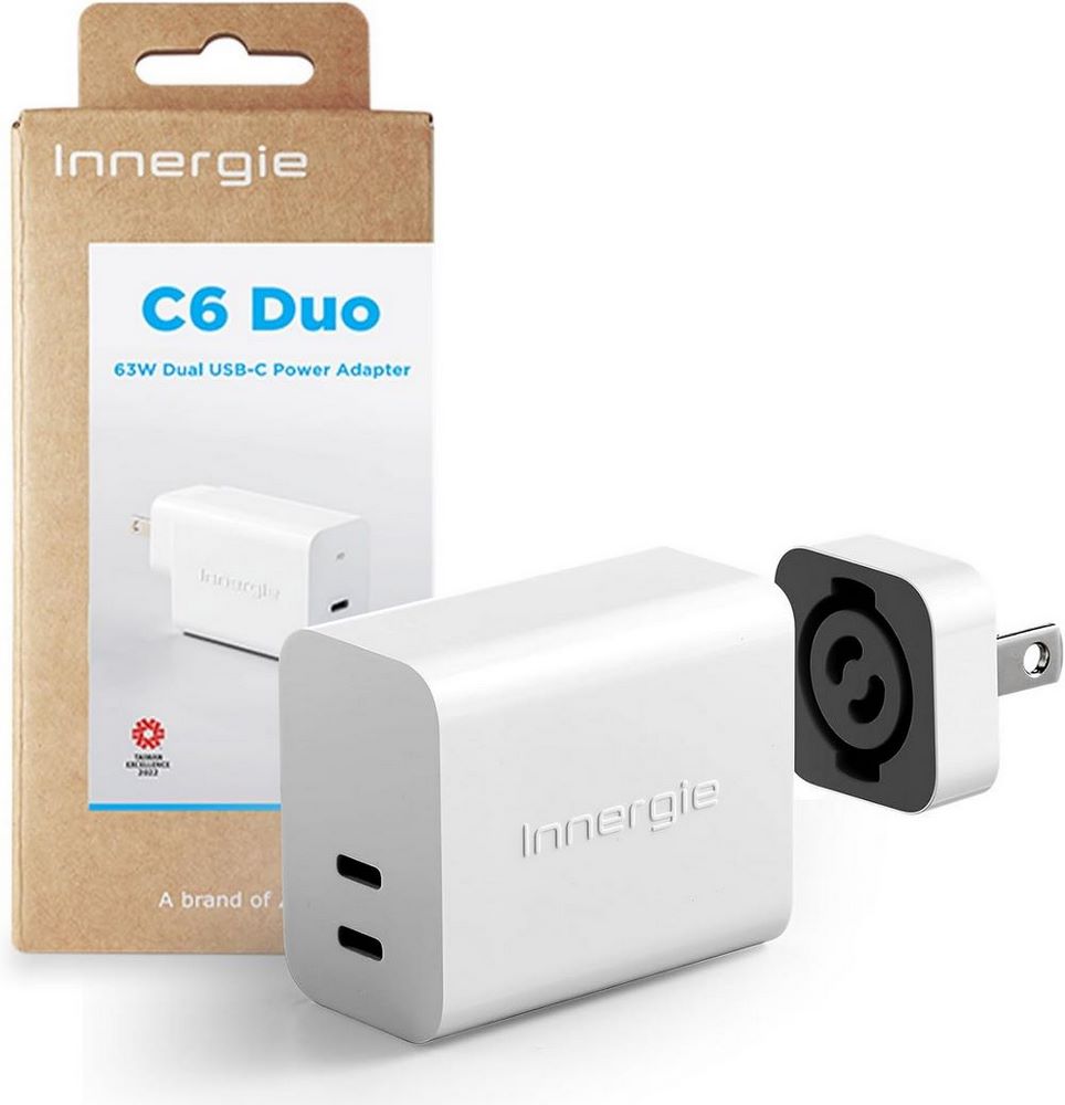 CARGADOR USB TIPO-C DUAL PD INNERGIE C6 DUO 63W